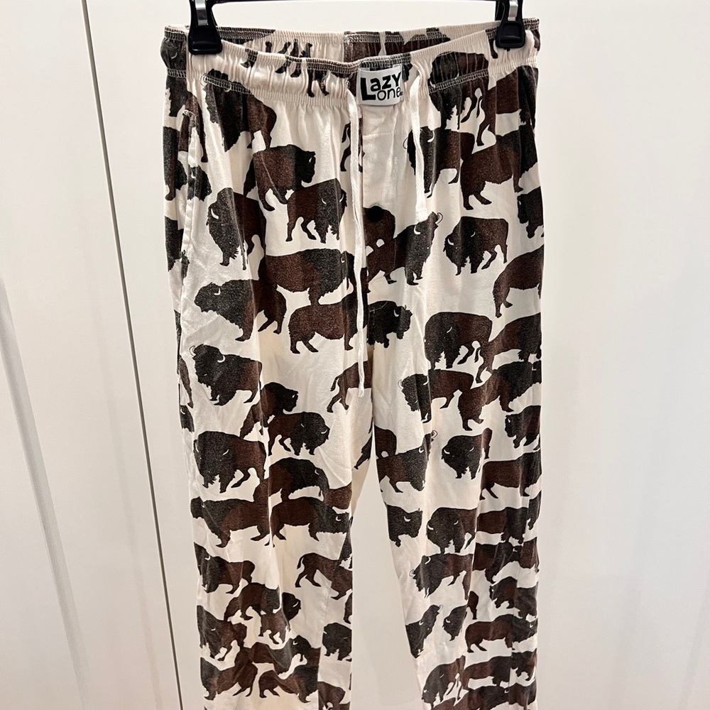 Lazy One Brown and Cream Animal Print Pajama Pants